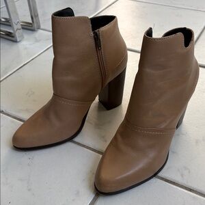 M4d3 tan booties